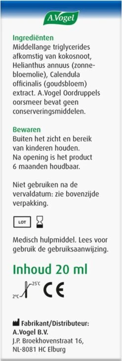 A.Vogel Oordruppels Oorsmeer Druppels - Overmatig Oorsmeer, Oorsmeerprop, Oorhygiëne. - 20 Ml 11 A.Vogel Oordruppels Oorsmeer Druppels - Overmatig Oorsmeer, Oorsmeerprop, Oorhygiëne. - 20 Ml -Zelfzorg Winkel 405x1200 1