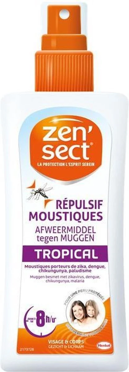 ZENSECT Skin Protect Lotion Tropical - Muggenspray Zonder Deet - 100ml 3 ZENSECT Skin Protect Lotion Tropical - Muggenspray Zonder Deet - 100ml
