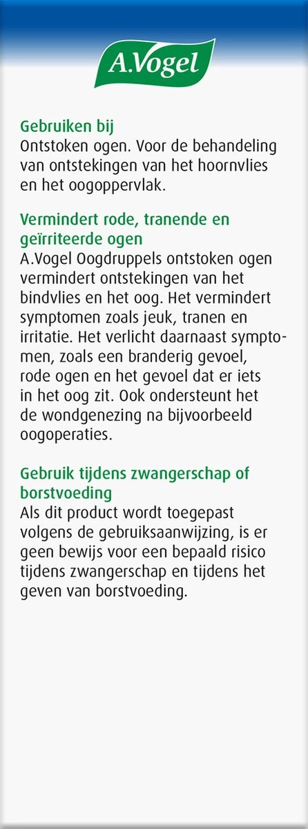 A.Vogel Oogdruppels Ontstoken Ogen Druppels - Bij Ontstoken Ogen - 10 Ml 4 A.Vogel Oogdruppels Ontstoken Ogen Druppels - Bij Ontstoken Ogen - 10 Ml - Afbeelding 2