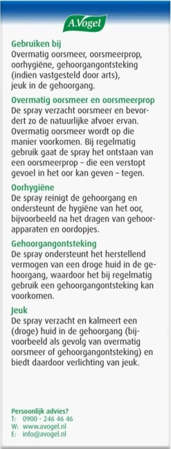 A.Vogel Oorspray Oorsmeer Spray - Overmatig Oorsmeer, Oorsmeerprop, Oorhygiëne. - 20 Ml -Zelfzorg Winkel 458x1200 3