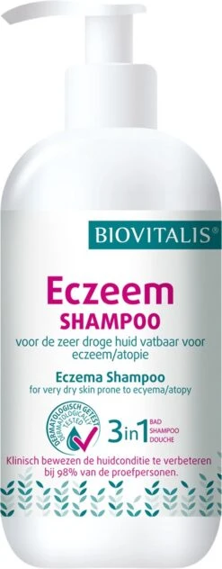 BIOVITALIS - Eczeem Shampoo - 3in1- Bad- Shampoo- En Douchegel - 100% Natuurlijk - Op Zeepvrije Basis - 250 Ml