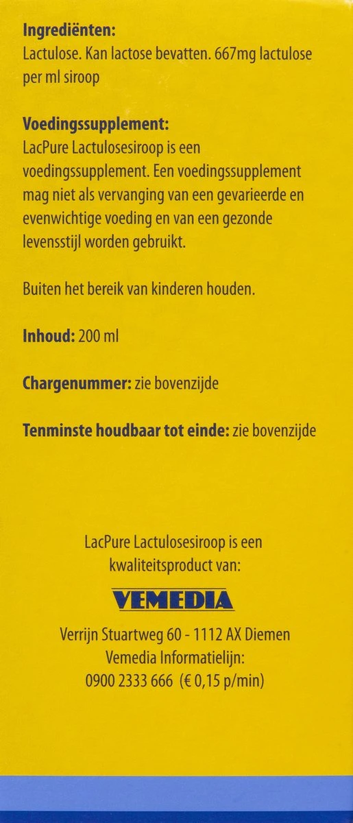 LacPure Lactulosesiroop - Supplement - Stimuleert De Stoelgang - 200 Ml 5 LacPure Lactulosesiroop - Supplement - Stimuleert De Stoelgang - 200 Ml - Afbeelding 3