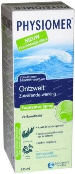 Physiomer Eucalyuptus - Neusspray Bij Verkoudheid - 135 Ml -Zelfzorg Winkel 520x1200