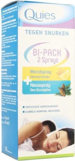 Quies Anti Snurk Bipack Spray Neus 15ml + Mond 70ml