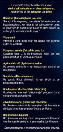 Lucovitaal Urilady 60 Capsules -Zelfzorg Winkel 578x1200 1