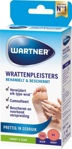 Wartner Wrattenpleisters - Behandelt En Beschermt Bij Wratten - Wrattenbehandeling - 24 Stuks -Zelfzorg Winkel 578x1200