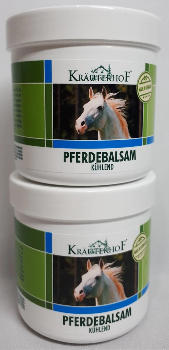 Paardenbalsem - Kräuterhof - Verkoelend - 250 Ml - Spierbalsem - Voordeel Set Van 2 Potten 3 Paardenbalsem - Kräuterhof - Verkoelend - 250 Ml - Spierbalsem - Voordeel Set Van 2 Potten