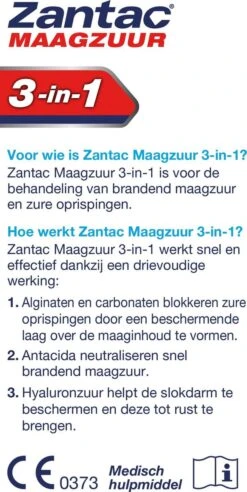 Zantac Maagzuur 3-in-1 – Maagzuurremmer - 20 Kauwtabletten -Zelfzorg Winkel 603x1200 2