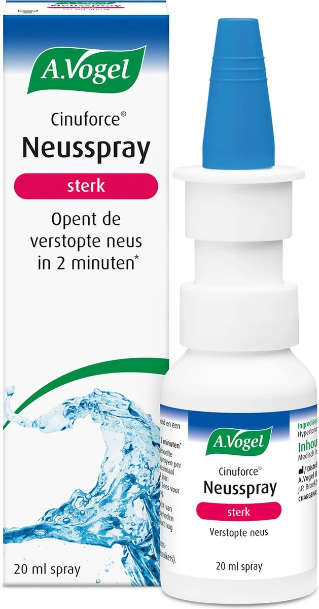 A.Vogel Cinuforce Sterk Neusspray - Bij Neusverkoudheid En Een Verstopte Neus. Opent De Verstopte Neus In 2 Minuten* - 20 Ml 3 A.Vogel Cinuforce Sterk Neusspray - Bij Neusverkoudheid En Een Verstopte Neus. Opent De Verstopte Neus In 2 Minuten* - 20 Ml