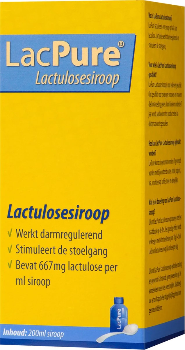 LacPure Lactulosesiroop - Supplement - Stimuleert De Stoelgang - 200 Ml 8 LacPure Lactulosesiroop - Supplement - Stimuleert De Stoelgang - 200 Ml - Afbeelding 6