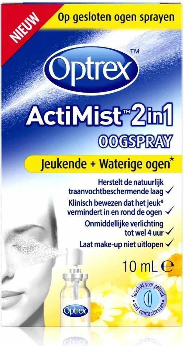 Optrex ActiMist 2in1 Oogspray - Jeukende En Waterige Ogen - 10 Ml 3 Optrex ActiMist 2in1 Oogspray - Jeukende En Waterige Ogen - 10 Ml
