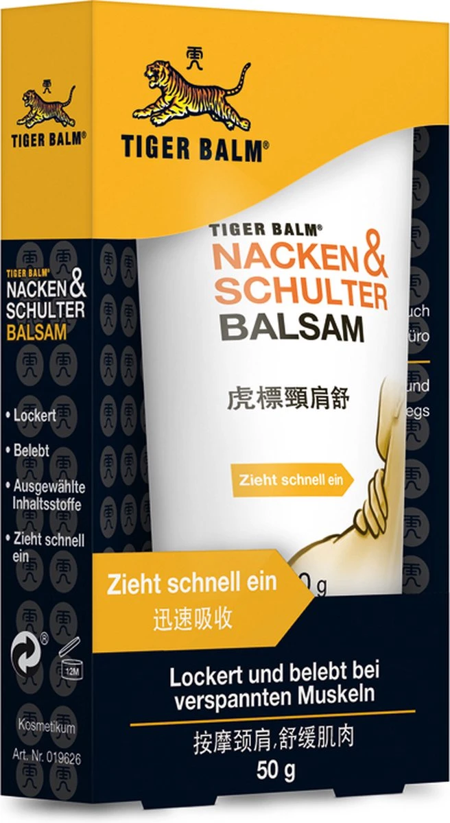 Tiger Balm Rub - Tijgerbalsem - Spierbalsem Nek En Schouders - 50 Gram 3 Tiger Balm Rub - Tijgerbalsem - Spierbalsem Nek En Schouders - 50 Gram
