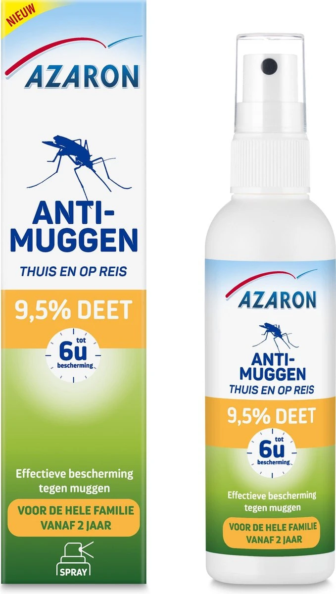 Azaron 9,5% DEET Muggenspray - Anti-Muggen - Muggenbescherming 3 Azaron 9,5% DEET Muggenspray - Anti-Muggen - Muggenbescherming