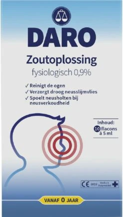 Daro Fysiologische Zoutoplossing - Neusspray - 10 X 5 Ml -Zelfzorg Winkel 681x1200
