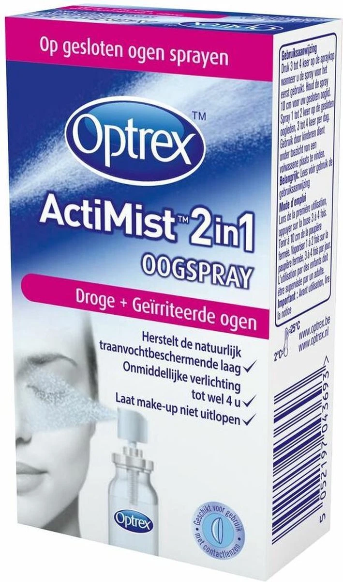 Optrex ActiMist 2in1 Oogspray - Droge En Geïrriteerde Ogen - 10 Ml 4 Optrex ActiMist 2in1 Oogspray - Droge En Geïrriteerde Ogen - 10 Ml - Afbeelding 2