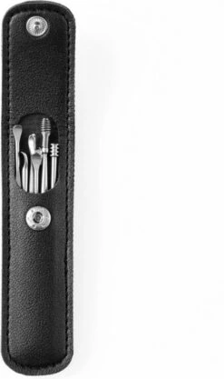 Merkloos Oorsmeer Verwijderaar Set - 6 Delig - Met Opberg Etui - Oorreiniger - Oorsmeer Verwijderaar Spiraalvorm - Earscratcher - Zwart