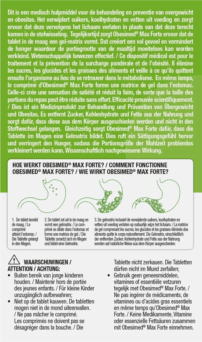 Obesimed Max Forte 30 Tabletten 7 Obesimed Max Forte 30 Tabletten - Afbeelding 5