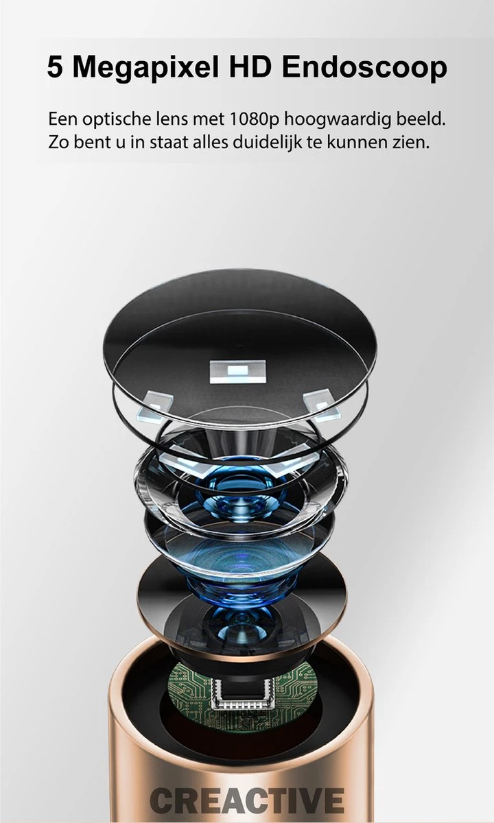 Creactive® - BeBird® T15 - Oorreiniger Otoscoop Oorsmeer En Acne Verwijderaar - Oorreiniging Met Camera, Lamp En App Op Smartphone - Veilig, Comfortabel, Makkelijk En Zuiver - Oorspuit Spiraalvormig 11 Creactive® - BeBird® T15 - Oorreiniger Otoscoop Oorsmeer En Acne Verwijderaar - Oorreiniging Met Camera, Lamp En App Op Smartphone - Veilig, Comfortabel, Makkelijk En Zuiver - Oorspuit Spiraalvormig - Afbeelding 9