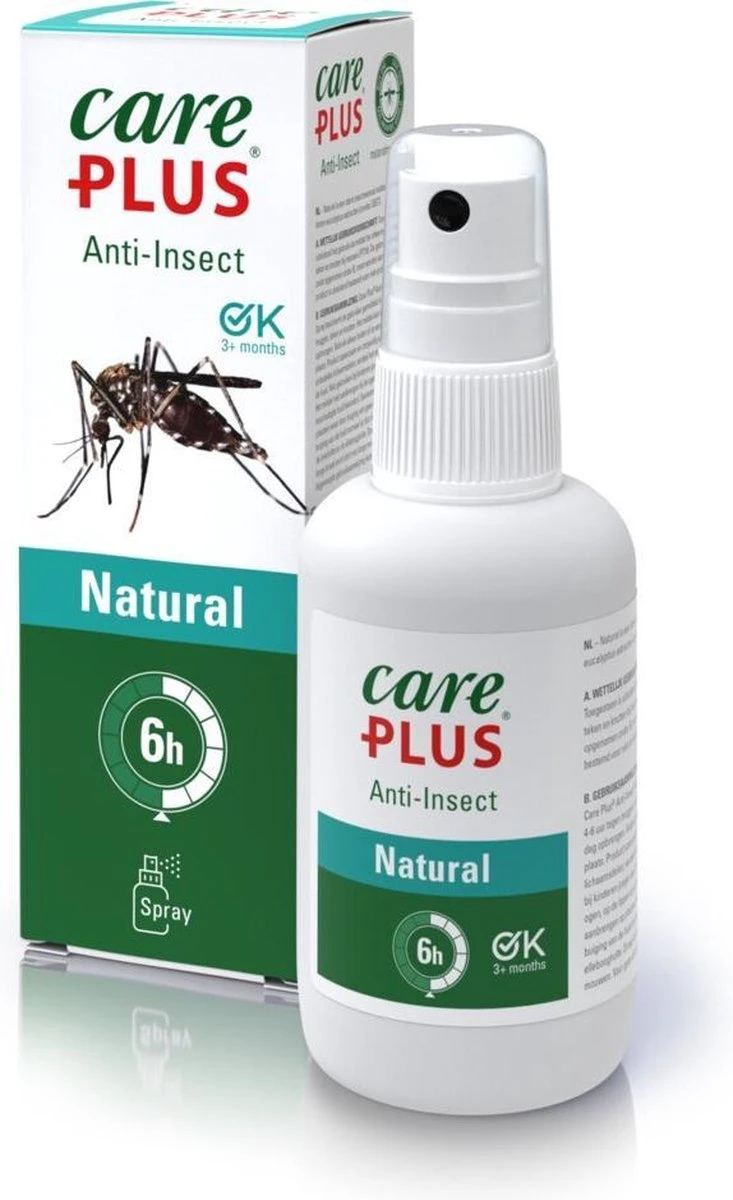 Care Plus Anti-Insect Natural Spray, 60 ML - Muggenspray - Natuurlijk 3 Care Plus Anti-Insect Natural Spray, 60 ML - Muggenspray - Natuurlijk
