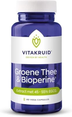 Vitakruid Groene Thee & Bioperine 60 Vega Capsules -Zelfzorg Winkel 742x1200