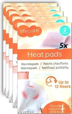 Lifecare|Heat Pads | 10x13 Cm | 10 Stuks | Ontspant En Verwarmd | Zelfklevend | 12 Uur Warmte