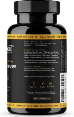 Clean & Pure For Men 280 Capsules | Vezel Supplement Met Psyllium Husk | + 8 Natuurlijke Ingrediënten | 100% Natuurlijke Darmreiniging Voor Mannen -Zelfzorg Winkel 766x1200 4