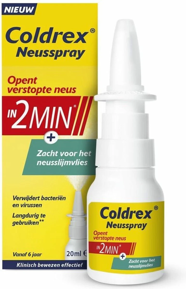 Coldrex - Neusspray - Opent Verstopte Neus - Neusspray Bij Neusverkoudheid - 20 Ml