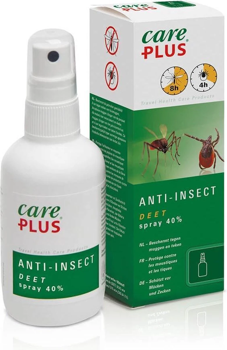 Care Plus Anti-Insect Deet 40% Spray - 60ml- Beschermt Tegen Muggen En Teken- 12 Care Plus Anti-Insect Deet 40% Spray - 60ml- Beschermt Tegen Muggen En Teken- - Afbeelding 10