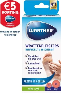 Wartner Wrattenpleisters - Behandelt En Beschermt Bij Wratten - Wrattenbehandeling - 24 Stuks