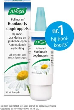 A.Vogel Pollinosan Oogdruppels Hooikoorts Druppels - Bij Rode, Branderige En Jeukende Ogen. - 10 Ml