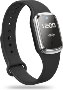 Eramic - Anti Muggen Armband Met Klok - Gratis Verzending & Oplader - Volwassenen & Kinderen - Navy Zwart - Ultrasonic