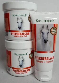 Paardenbalsem - Kräuterhof - Extra Sterk - Verwarmend - 250 Ml - Spierbalsem - Voordeel Set Van 2 Potten + 1 Reis Tube Van 100 Ml