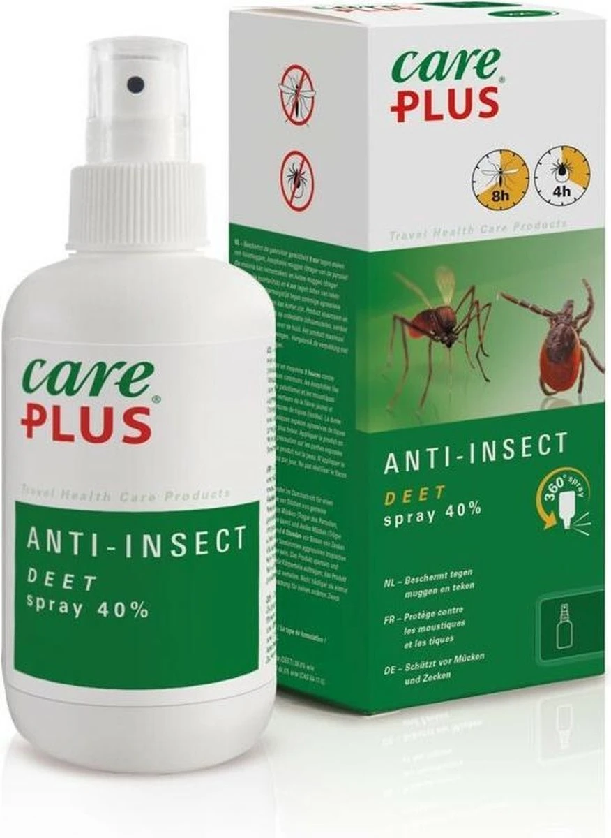 Care Plus Anti-Insect Deet 40% Spray - 60ml- Beschermt Tegen Muggen En Teken- 3 Care Plus Anti-Insect Deet 40% Spray - 60ml- Beschermt Tegen Muggen En Teken-