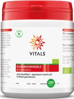 Vitals - Guarboonvezels - Biologisch - 200 Gram - Prebioticum - Met Sunfiber®, Oplosbare Vezels Uit Indiase Guarbonen -Zelfzorg Winkel 897x1200 1