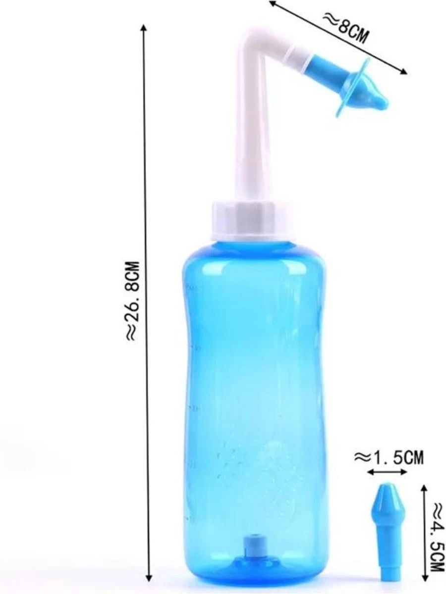 Waterpulse Neusdouche - Neusspoeler – Neusreiniger- 300ml - Tegen Hooikoorts – Bij Verstopte Neus – Bij Verkoudheid- Voor Volwassenen En Kinderen - Neusreiniger 2023 4 Waterpulse Neusdouche - Neusspoeler – Neusreiniger- 300ml - Tegen Hooikoorts – Bij Verstopte Neus – Bij Verkoudheid- Voor Volwassenen En Kinderen - Neusreiniger 2023 - Afbeelding 2