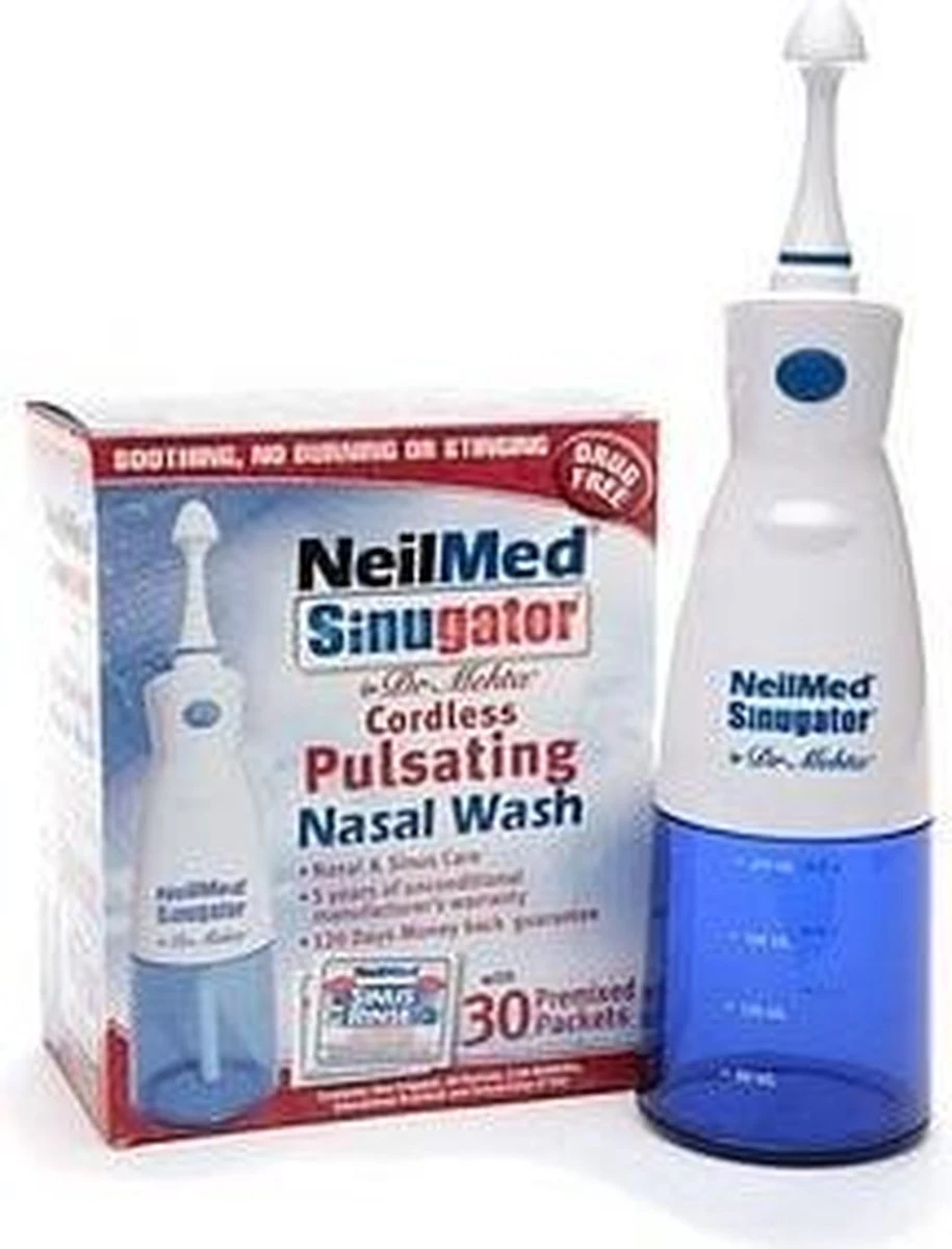 NeilMed - Elektrische Neusdouche - Sinugator - Verkouden Verstopte Neus Hooikoorts 5 NeilMed - Elektrische Neusdouche - Sinugator - Verkouden Verstopte Neus Hooikoorts - Afbeelding 3