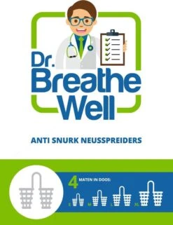Dr. Breathe Well – 4 Maten Anti Snurk Neusspreider