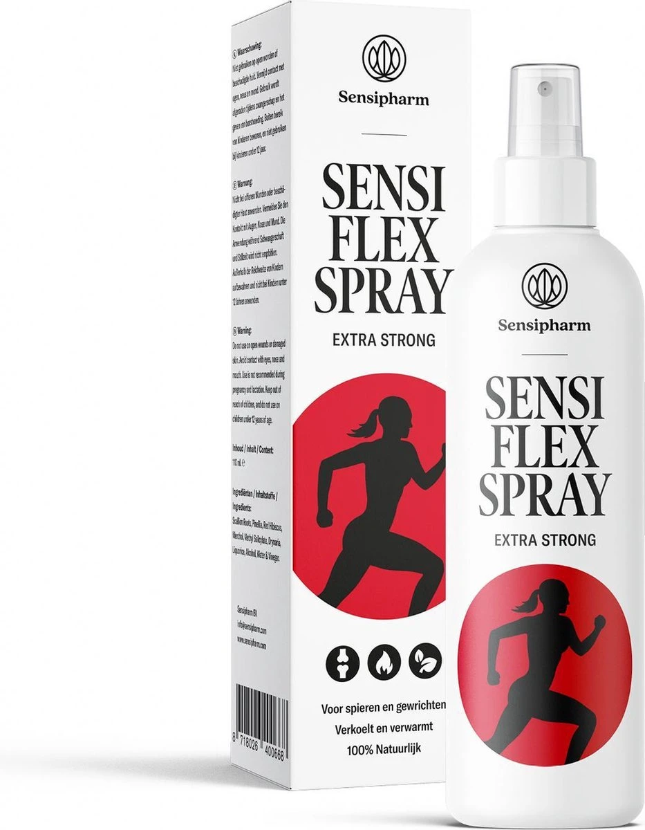 Sensipharm Sensi Flex Spray Extra Strong - Spierspray Bij Spierpijn En Stijve Spieren In Rug, Nek, Schouders - Spierbalsem - Tijgerbalsem - Bij Rugpijn - 110 Ml 3 Sensipharm Sensi Flex Spray Extra Strong - Spierspray Bij Spierpijn En Stijve Spieren In Rug, Nek, Schouders - Spierbalsem - Tijgerbalsem - Bij Rugpijn - 110 Ml