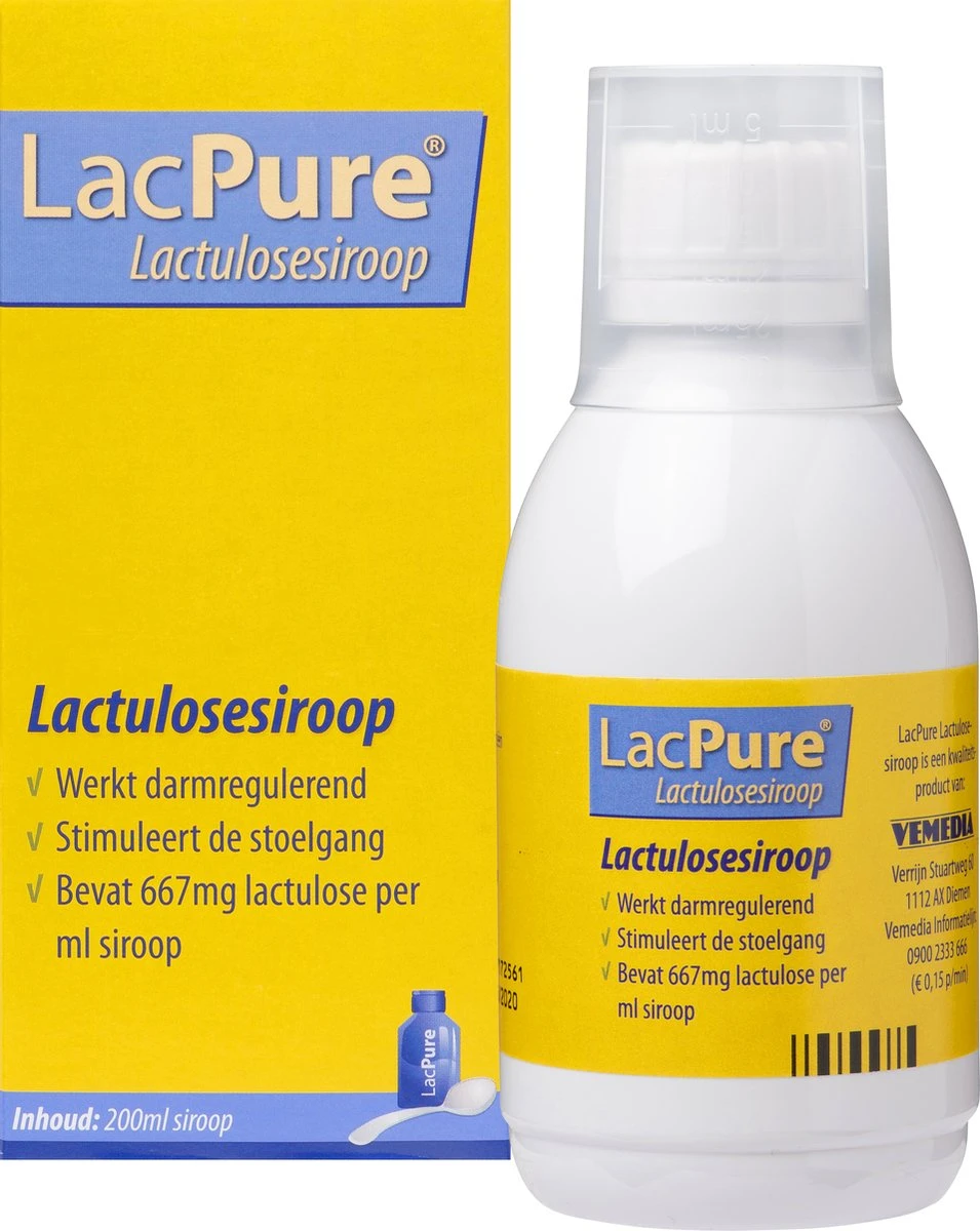 LacPure Lactulosesiroop - Supplement - Stimuleert De Stoelgang - 200 Ml 7 LacPure Lactulosesiroop - Supplement - Stimuleert De Stoelgang - 200 Ml - Afbeelding 5