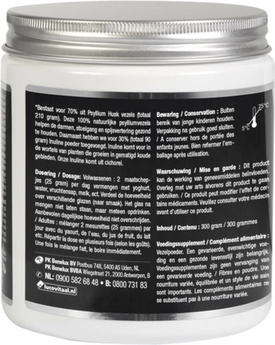 Lucovitaal Colon Regelmatige Stoelgang Darmfloramiddel - 300 Gram 9 Lucovitaal Colon Regelmatige Stoelgang Darmfloramiddel - 300 Gram - Afbeelding 7