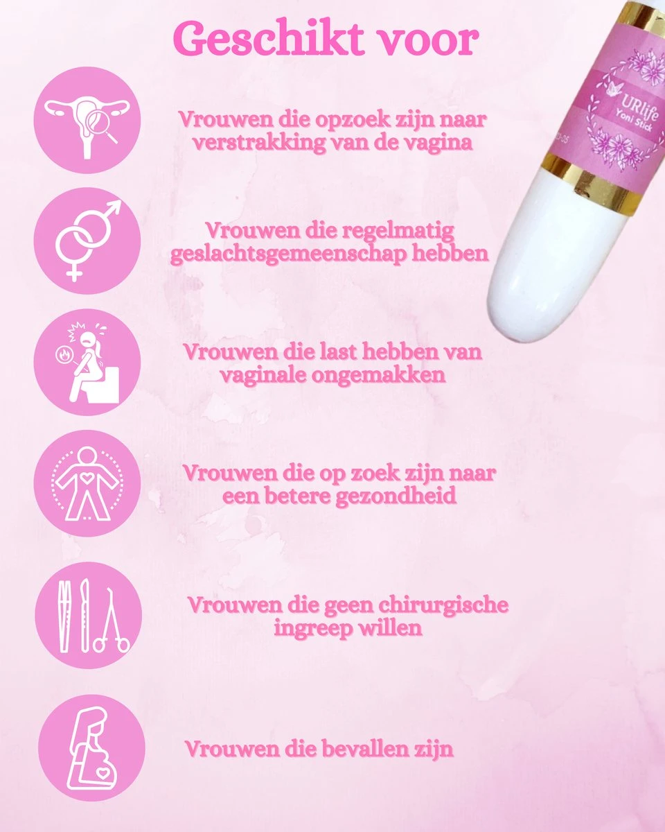 URlife® Verstrakkende Stick- 100% Natuurlijke- Vaginale Gezondheid + Vagina Verstrakking- Intieme Verzorging + Reiniging- Helpt Tegen Infecties + Geur 5 URlife® Verstrakkende Stick- 100% Natuurlijke- Vaginale Gezondheid + Vagina Verstrakking- Intieme Verzorging + Reiniging- Helpt Tegen Infecties + Geur - Afbeelding 3