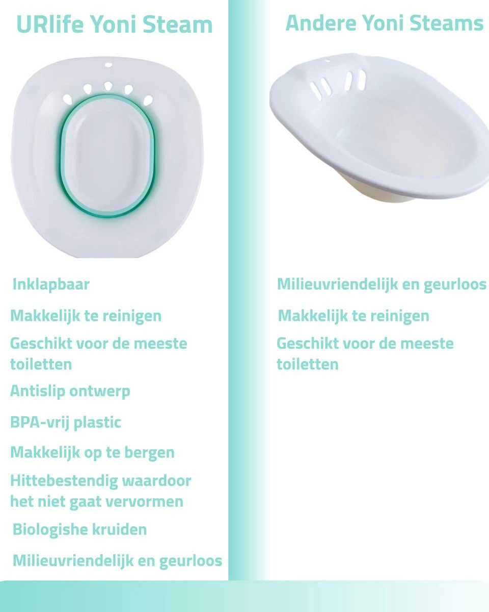 URlife® - Vaginale Stoombad- Helpt Tegen Schimmelinfecties, Geur En Meer- Vaginale Gezondheid- Vaginale Verzorging + Reiniging- Vagina Douche / Bad- Groen 7 URlife® - Vaginale Stoombad- Helpt Tegen Schimmelinfecties, Geur En Meer- Vaginale Gezondheid- Vaginale Verzorging + Reiniging- Vagina Douche / Bad- Groen - Afbeelding 5