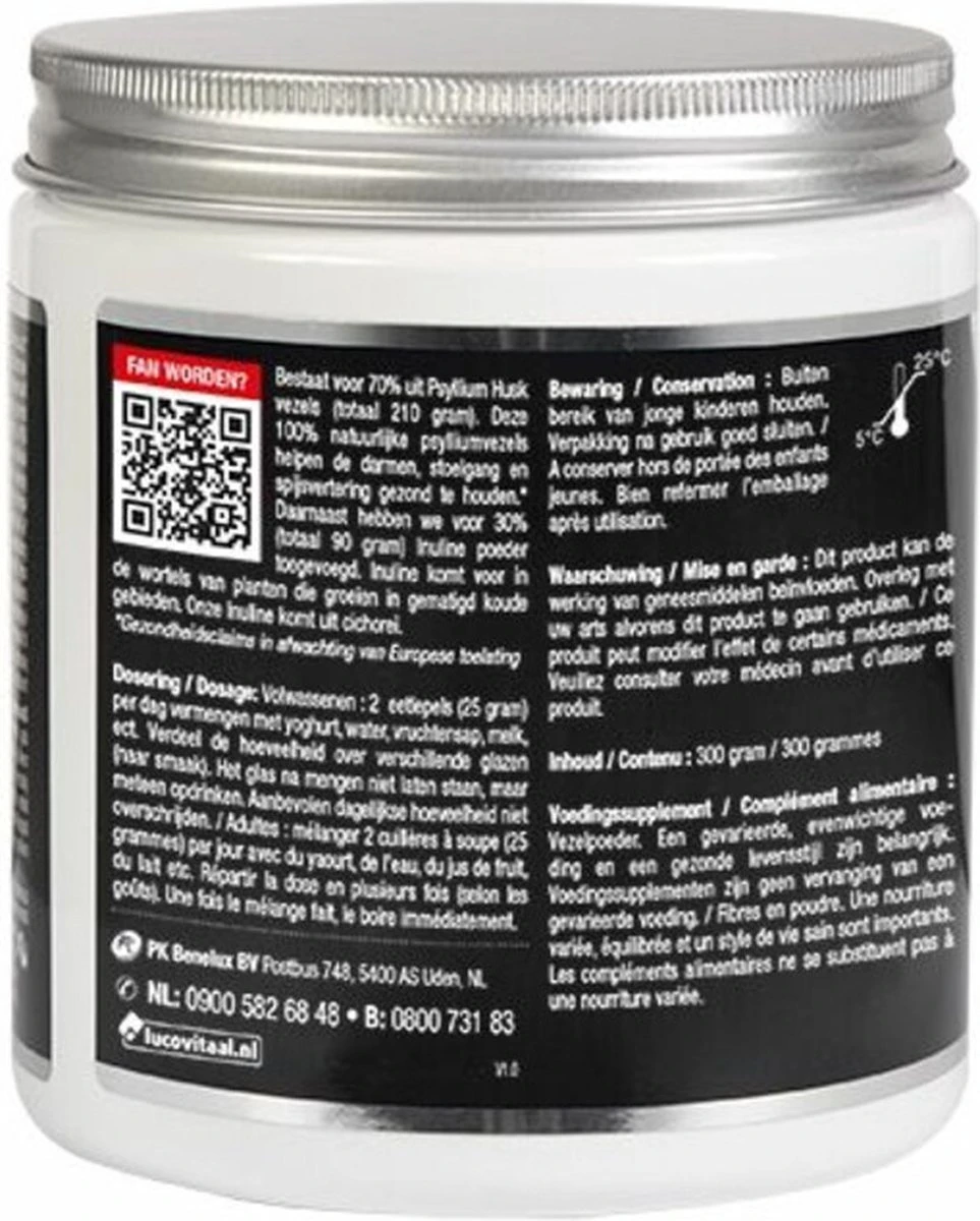 Lucovitaal Colon Regelmatige Stoelgang Darmfloramiddel - 300 Gram 5 Lucovitaal Colon Regelmatige Stoelgang Darmfloramiddel - 300 Gram - Afbeelding 3