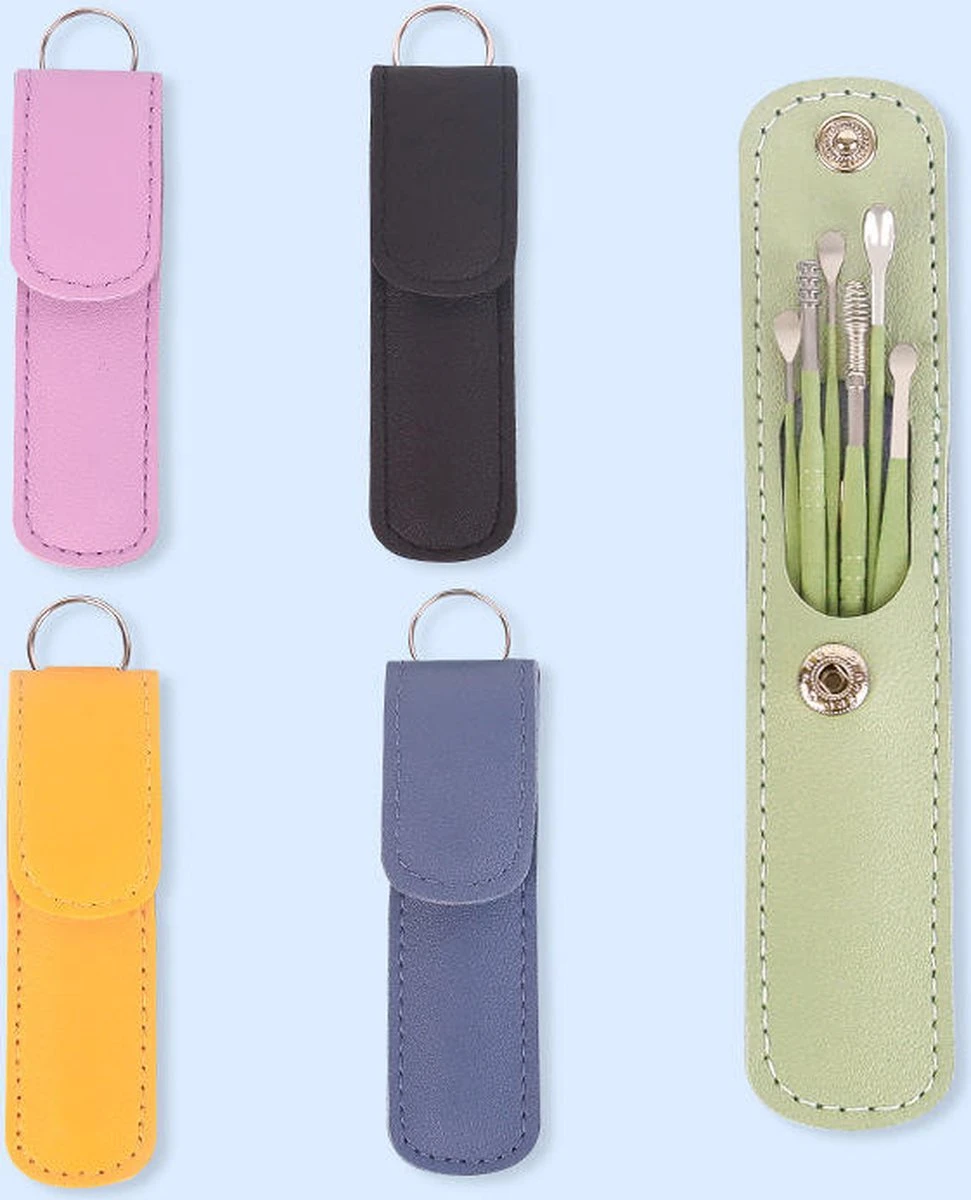 Triple J® Oorsmeer Verwijderaar Set - Oorverzorging - 6-delige Set - RVS - Zwart 7 Triple J® Oorsmeer Verwijderaar Set - Oorverzorging - 6-delige Set - RVS - Zwart - Afbeelding 5