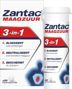 Zantac Maagzuur 3-in-1 – Maagzuurremmer - 20 Kauwtabletten