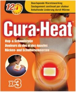 Cura Heat Rug- En Schouderpijn - Warmtekompres Pleister - 3 Stuks